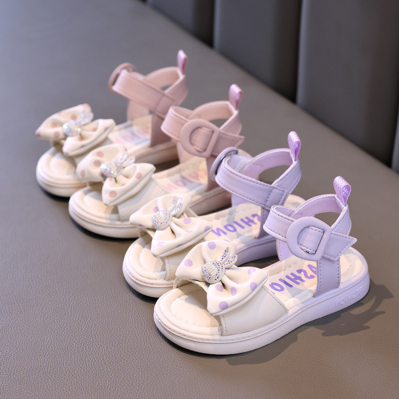 2024. aasta suvemood Uued seksikad mugavad vabaaja lameda põhjaga elegantsed vibusõlmega õõnsad tüdrukute kulumiskindlad libisemisvastased sandaalid