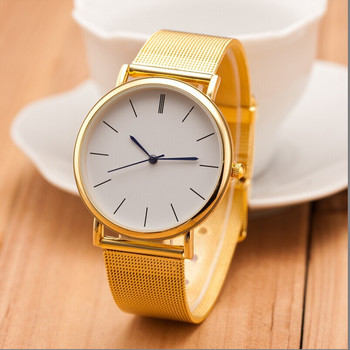 Νέο διάσημο ασημί Casual Geneva ρολόι χαλαζία Γυναικείο ρολόι από μεταλλικό πλέγμα από ανοξείδωτο ατσάλι για δώρο Relogio Feminino Hot Clock