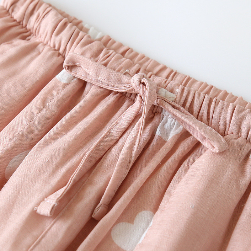 Jaapani suvised uued lühikesed püksid naistele õhukese osaga 100% puuvillane marli kodupüksid lühikesed püksid lahtised armsad lihtsad unepüksid naistele