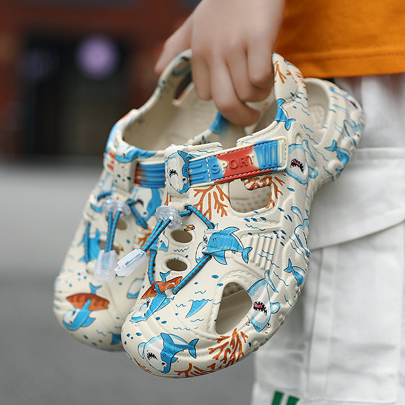 YISHEN Lányok Szandálok Gyerek Cipők Nyári terepszínű Zárt orrú Strandcipők Gyerekeknek EVA Rajzfilm Szandálok Infantiles Szandálok Fiúk