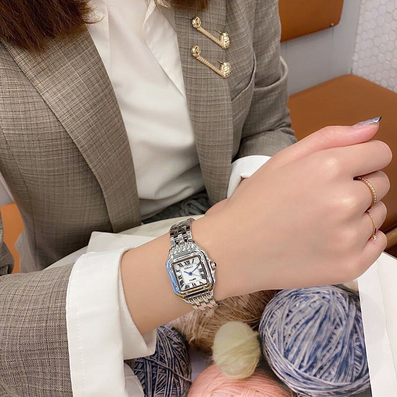 Ženski modni ležerni kvarcni sat Ženski poslovni sat s remenom od nehrđajućeg čelika