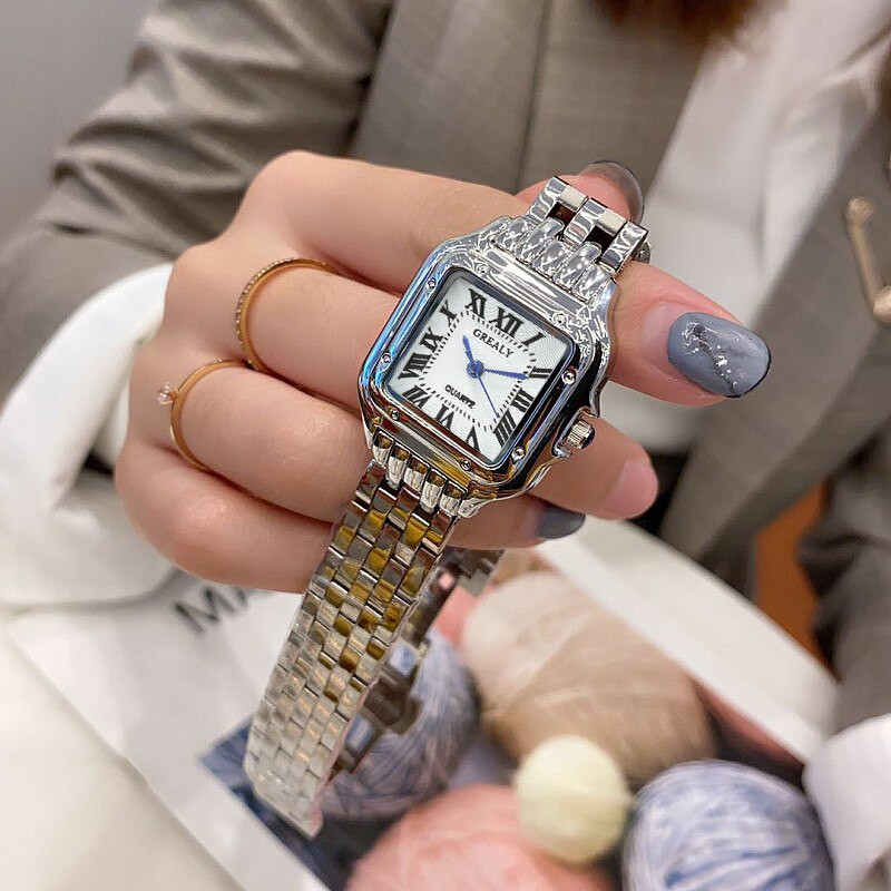 Ženski modni ležerni kvarcni sat Ženski poslovni sat s remenom od nehrđajućeg čelika