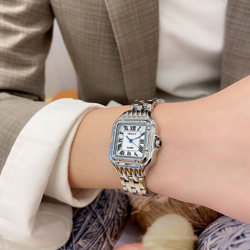 Ženski modni ležerni kvarcni sat Ženski poslovni sat s remenom od nehrđajućeg čelika