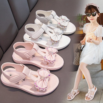 Sandalias Сандали за момиче 2023 Лято Нова мода Сандали за принцеса Ежедневни сандали с мека подметка Детски обувки Плажни обувки Обувки за момиче サンダル