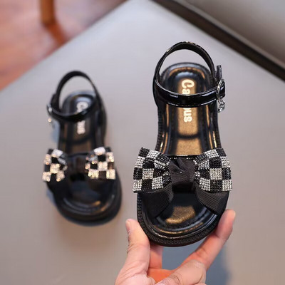 Sandale za djevojčice s ravnom petom, dječje djevojčice, proljeće, ljeto, modne tinejdžerske cipele s mašnom i princezom za malu djecu