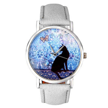 Γυναικεία ρολόγια Πολυτελές ρολόι χειρός λουλούδια πεταλούδα ρολόι εφηβικής κοπέλας Cute kitten design Lover\'s ρολόγια Relogio Masculino Clock