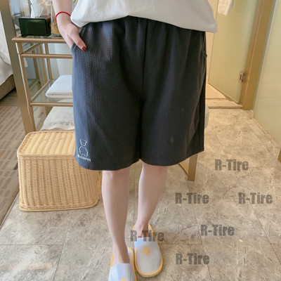 Vasaras jaunas kokvilnas rūtainas pidžamas bikses sievietēm Mājas iekārtojuma šorti Kokvilnas pidžamas guļamvietas apakšpuse Liela izmēra M-5XL