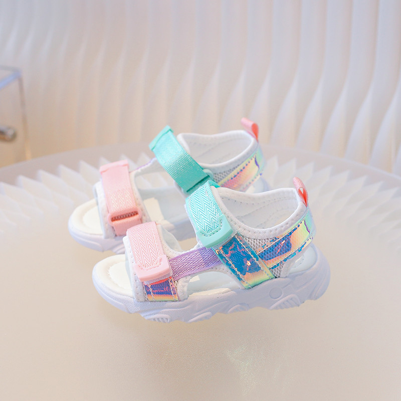 2024. gada vasara Jaunas Bērnu sandales Mazuļu apavi Meiteņu Pludmales Apavi Mīksta Apakšpuse Neslīdoši Zēniem Sporta Sandales Brīvajam laikam 21.–30.