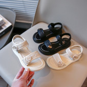 Jaunas Bērnu vasaras sandales Zēniem Meitenēm Modes Tīras Krāsas Sandales ar āķi Zīdaiņiem Mīkstas Elpojošas Kurpes Bērnu Vasaras Pludmales Sandales