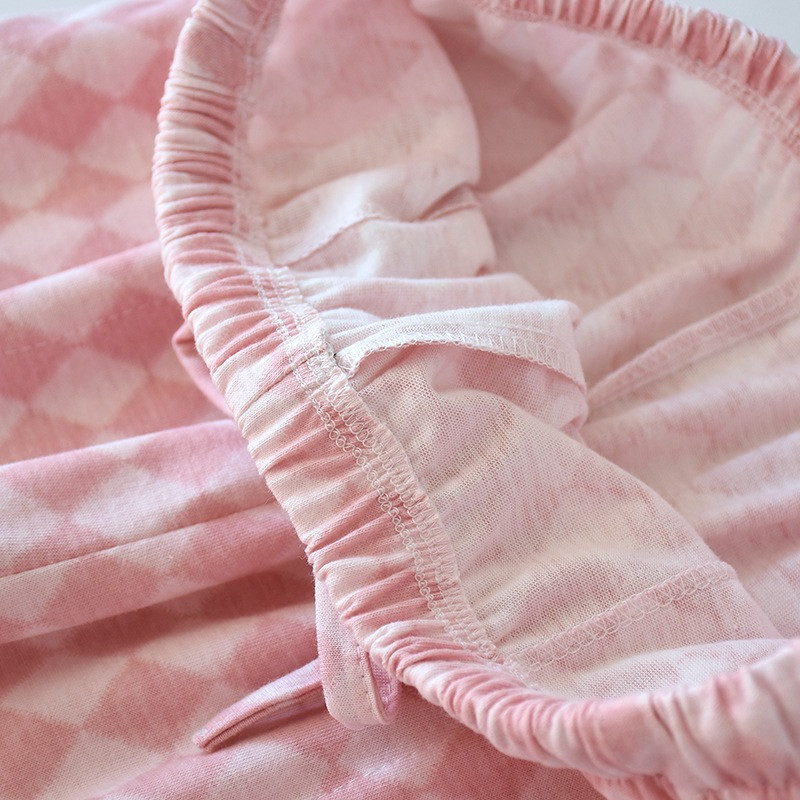 Japāņu rudens ziemas pāru bikses 100% kokvilnas auduma rūtainas bikses vīriešiem un sievietēm liela izmēra mājas bikses Vienkāršas ikdienas bikses