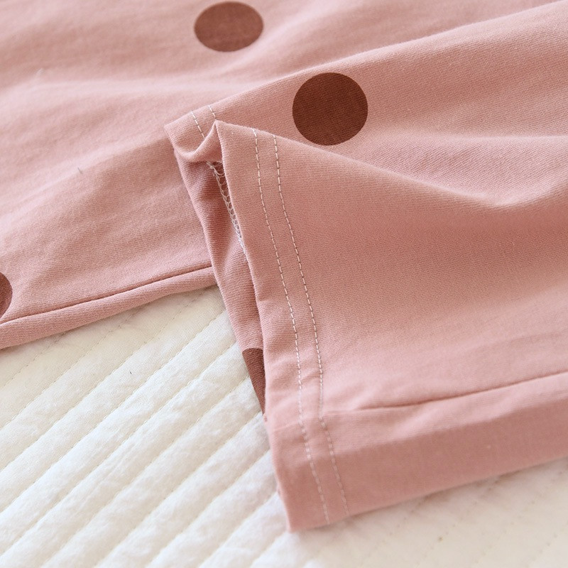 2024, 100% bumbac, pantaloni de vară pentru femei, pantaloni de dormit, pantaloni de pijama pentru femei, pantaloni cu imprimeu cu buline, îmbrăcăminte de dormit pentru acasă