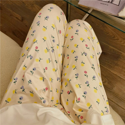 Sieviešu Leoparda apdrukas pidžamas bikses Kawaii Apģērbs Gultasveļa Vasaras Sleep Bottoms Atpūtas apģērbs Elastīgs viduklis Naktsveļa Bikses Jauns