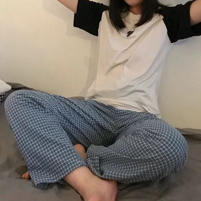 Sieviešu Leoparda apdrukas pidžamas bikses Kawaii Apģērbs Gultasveļa Vasaras Sleep Bottoms Atpūtas apģērbs Elastīgs viduklis Naktsveļa Bikses Jauns