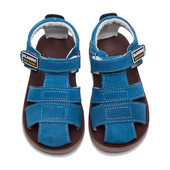 Sandale de plajă pentru copil mic, sandale casual respirabile din piele naturală cu vârf închis