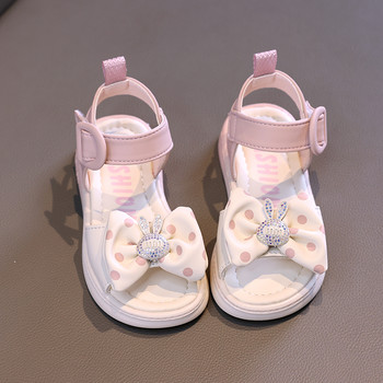 Детски обувки за момиче Ежедневни обувки с меки подметки Модни обувки за принцеса Нови водни диамантени плажни обувки Сандали за момиче с форма на лък Сандали