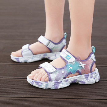 2023 Модни детски сандали за плаж на открито за момчета Момичета Нехлъзгащи се удобни обувки Детски летни розови сандали Сабо Размер 27~39