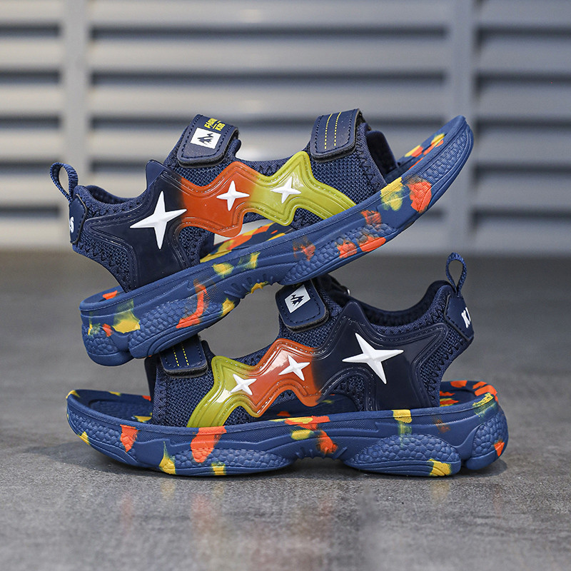 2023. gada modes Bērnu sandales Āra pludmale Zēniem Meitenēm Neslīdoši Ērti apavi Bērniem Vasaras Rozā Sandales Tupeles Izmērs 27–39