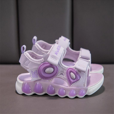 Jauna stila multfilmu princeses sandales meiteņu sandalēm 2024. gada vasaras meiteņu mīkstā zole, neslīdoši un gaiši pludmales apavi