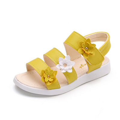 Meiteņu sandales Gladiators Ziedi Saldi Mīksti Bērnu Pludmales Kurpes Bērni Vasaras Sandales ar ziediem Princeses Mode Jauki Augsta Kvalitāte