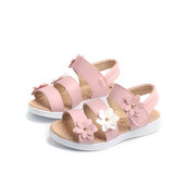 Παιδικά σανδάλια για κορίτσια Πλατφόρμα Flats Princess Flower Παιδικά παιδικά καλοκαιρινά παπούτσια 21-36 Μπεζ ροζ απαλά παπούτσια μόδας