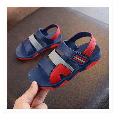 Zēnu un bērnu sandales un apavi 2023. gada jaunajai vasaras bērnu korejiešu versijai, zīdaiņu bērnu pludmales apavi un bērnu apavi
