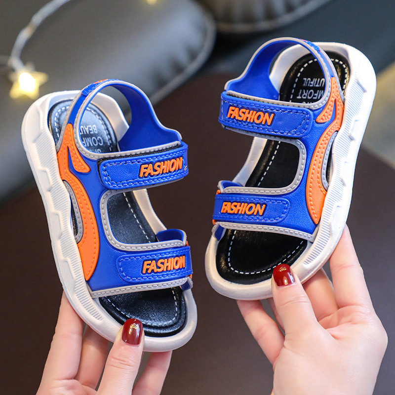 Modes bērnu sandales Vasaras zīdaiņu meiteņu apavi Mīksta zole Neslīdoša zēnu sandales Toddler Bērnu pludmales apavi 2–10 gadiem