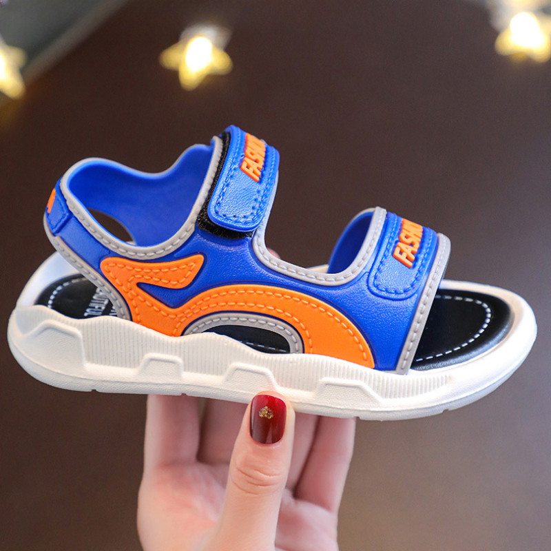 Modes bērnu sandales Vasaras zīdaiņu meiteņu apavi Mīksta zole Neslīdoša zēnu sandales Toddler Bērnu pludmales apavi 2–10 gadiem