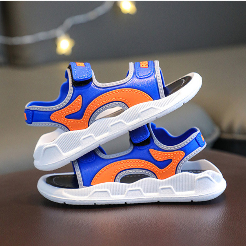 Modes bērnu sandales Vasaras zīdaiņu meiteņu apavi Mīksta zole Neslīdoša zēnu sandales Toddler Bērnu pludmales apavi 2–10 gadiem