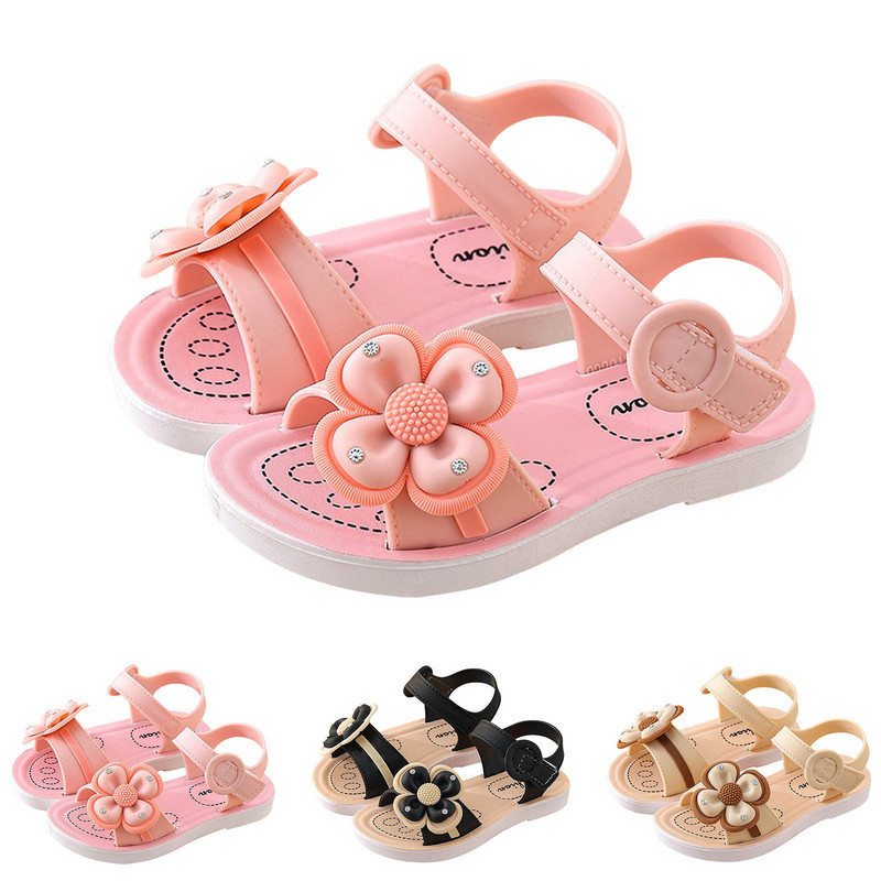 Dječje cipele za djevojčice Sandale s mekim potplatima Ležerne moderne cipele za princeze Ljetne nove cipele za plažu Sandale za djevojčice u obliku cvijeta Sandálias