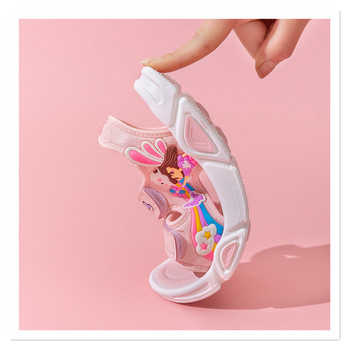 Летни сандали за момичета в стил принцеса Плажни сандали Чехли Модни дишащи плажни сандали с бяло дъно