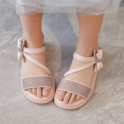 Summer girls sandals 2022 New Princess Sweet Butterfly-not Shoes Γυναικεία φοιτητικά σανδάλια Αντιολισθητικά σανδάλια παραλίας Μέγεθος 27-37