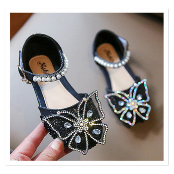 2023 Пролетни сандали за момичета Корейско издание Обувки за принцеса с панделка Студентски сладки обувки за танци Едно парче за продажба