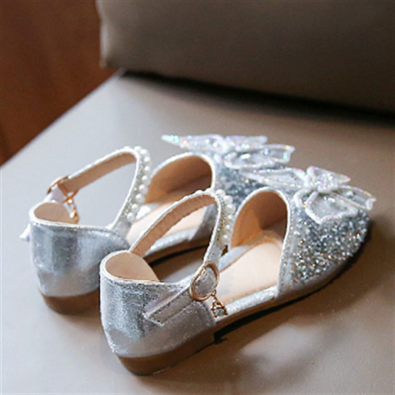 2023. gada pavasara meiteņu sandales korejiešu valodā Bowknot Princess Shoes Studentu jaukas deju kurpes viengabala pārdošanai
