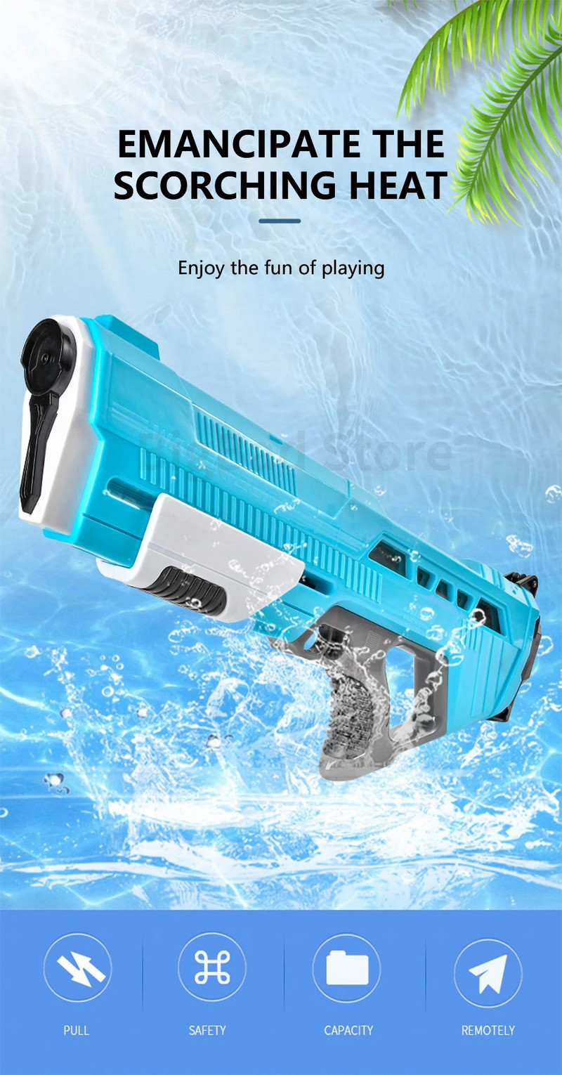 Водни пистолети Летни пръскащи пистолети за накисване 600CC за деца Момчета Момичета Възрастни Играчка на открито за плувен басейн Двор Тревата Плаж