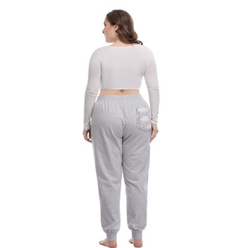 Γυναικείο Plus Size 3XL - 5XL Ζεστό Παντελόνι Πυτζάμα Γυναικείο Παντελόνι Γυναικείο Φλις Χειμώνα Ολόσωμο Παντελόνι για Γυναικεία