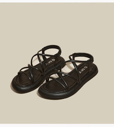 Sieviešu sandales ar biezu zoli, 2024. gads. Jaunas vasaras, mīkstas zoles, paaugstinātas ikdienas romiešu sandales, mazas sieviešu kurpes Sandalias Mujer sandales