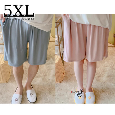 Pantaloni scurți de pijama modal pentru femei Pantaloni scurți de dormit Pantaloni de pijama solidi pentru acasă, lejer, lejer, subțiri, simpli, mai mari, îmbrăcăminte pentru acasă