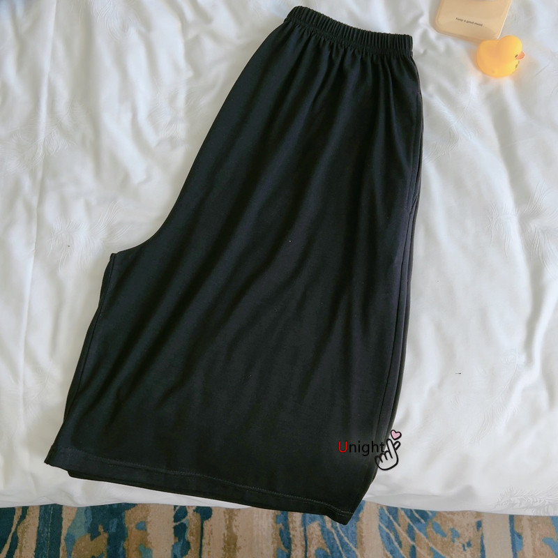 Sieviešu modālie pidžamas šorti miega šorti masīvi mājas pidžamas bikses brīvas ikdienas plānas, vienkāršas liela izmēra mājas apģērbs