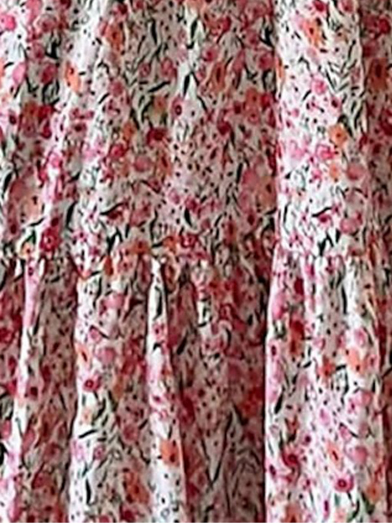 Ženska europska i američka haljina u boemskom stilu Ženska dugačka haljina s cvjetnim uzorkom na naramenicu s velikim rubom