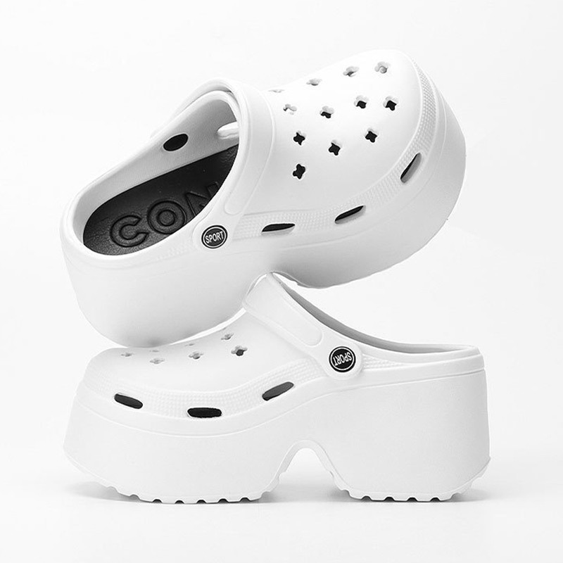 Paksu põhjaga puukingad naiste sandaalid suletud varbaga, paksud platvormiga sussid, naiste suvi 2024, ülikõrged kontsad, naiste sandaalid