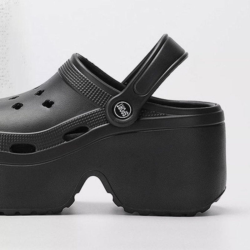 Paksu põhjaga puukingad naiste sandaalid suletud varbaga, paksud platvormiga sussid, naiste suvi 2024, ülikõrged kontsad, naiste sandaalid