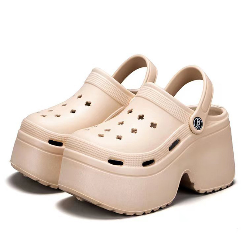 Paksu põhjaga puukingad naiste sandaalid suletud varbaga, paksud platvormiga sussid, naiste suvi 2024, ülikõrged kontsad, naiste sandaalid