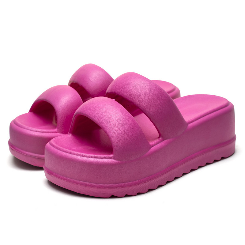 Vasaras jaunas EVA biezas zoles sieviešu čības ar paaugstinātu mīksto zoli, neslīdošas čības vienkrāsainas ikdienas daudzpusīgas augstpapēžu čības