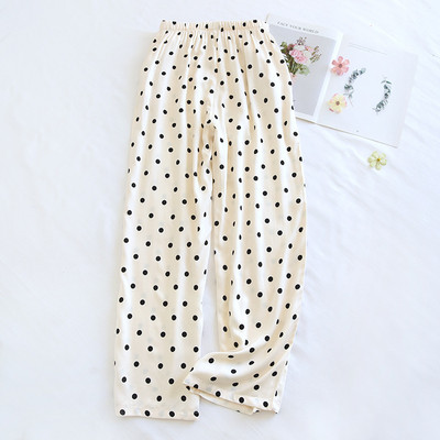 2024. gada vasara Jaunas sieviešu guļambikses Viskozas šķiedras Gongsatīna Plānas platas Bikses ar apdruku ar vaļīgu muti Mājas Bikses Sieviešu jaukas