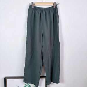 Női pamut kétszintes krepp nadrág, dupla bő női társalgónadrág