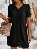 Swiss Dot Puff piedurkņu maiņas kleita