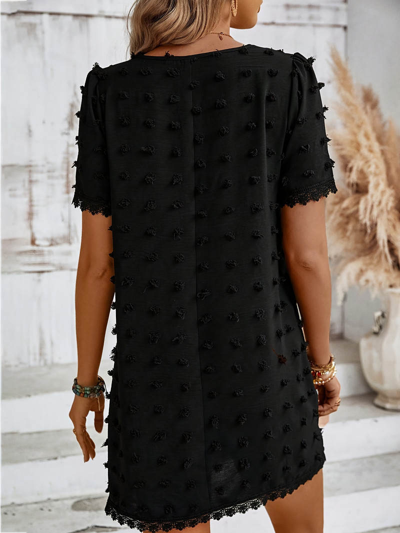 Swiss Dot Puff piedurkņu maiņas kleita