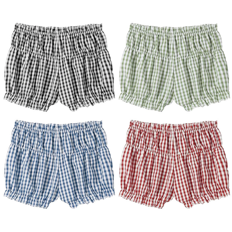 2024. gada vasaras sieviešu rūtaini šorti, volāni, raibās biksītes, atpūtas apģērbs, naktsveļa, pidžamas apakšpuses Saldi meitenes Kawaii šorti