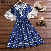 Vasaras eleganta Kawaii kleita sievietēm Sweet Peter Pan apkakle ar ziedu izšuvumu ballītei Mini kleita Sieviešu svētku pludmales kleita 2022