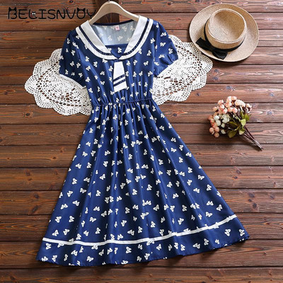 Vasaras eleganta Kawaii kleita sievietēm Sweet Peter Pan apkakle ar ziedu izšuvumu ballītei Mini kleita Sieviešu svētku pludmales kleita 2022